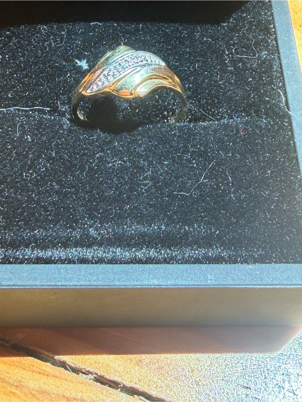 10k Stamped Gold Ring Pave Diamond Cluster Ring Sz 7 - Picture 8 of 8